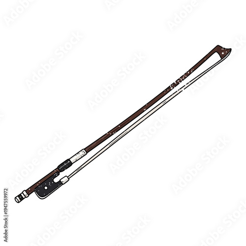 Violin Bow Isolated on White