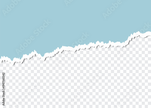 Torn paper set vector design, Ripped torn paper illustration vector background.Torn, ripped torn design, pieces of horizontal black paper with soft shadow squared background.