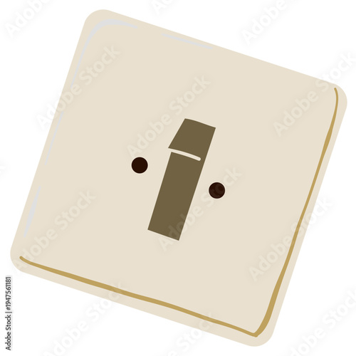 Light switch, electricity control and home power button. Hand drawn illustrations