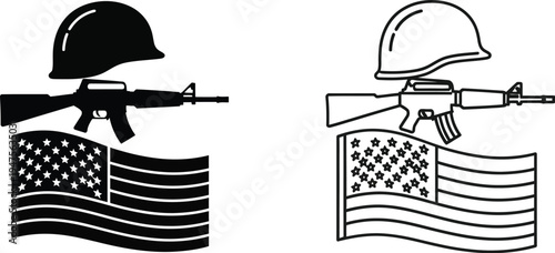 American military patriotic symbols Vector