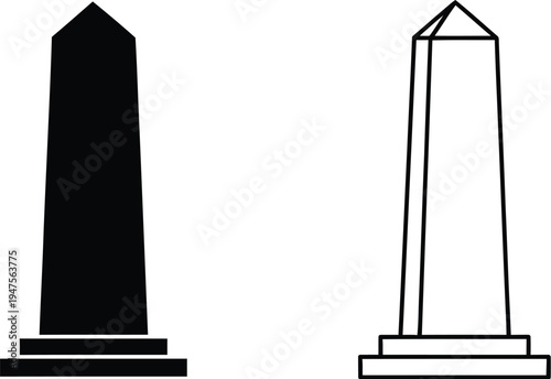 Obelisk monument illustration Vector