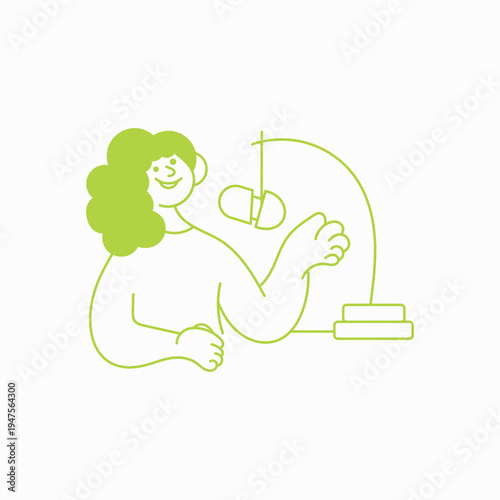 Vector hand-drawn illustration featuring a sketchy doodle style, friendly mascots and characters for podcast cover, interview recording