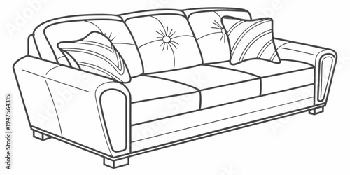 A cozy and inviting white sofa with decorative pillows in a modern living room setting