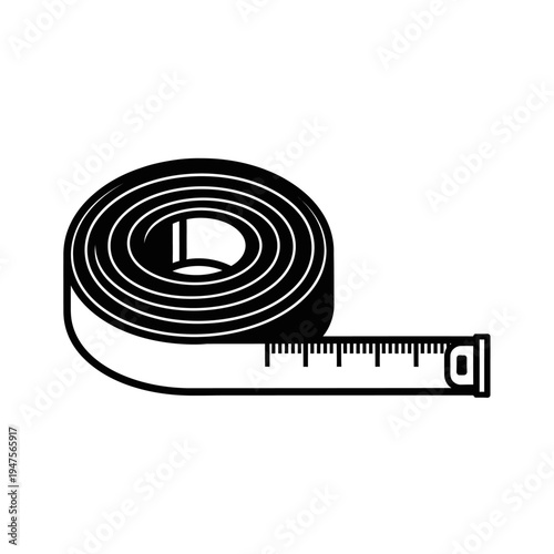 Tape measure tool for length measurement.