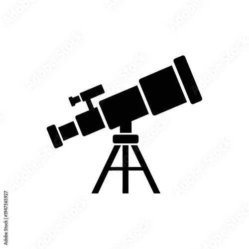 Telescope on a tripod stand.