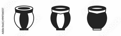 Potted icon on white background. Vector logo potted illustration.