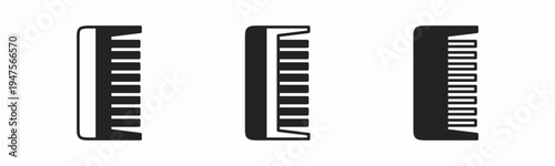 Comb icon on white background. Vector logo comb illustration.