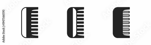 Comb icon on white background. Vector logo comb illustration.