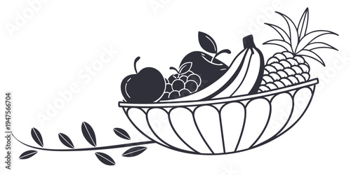 A vibrant fruit bowl filled with a variety of fresh and colorful fruits