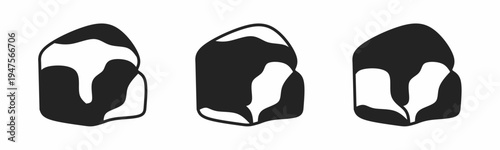 Rock icon on white background. Vector logo rock illustration.