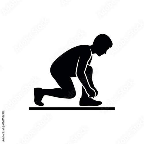 Athlete tying shoelaces before a run 2.