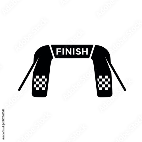 Finish line arch for race or competition.