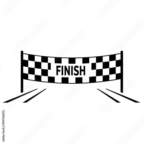 Finish line banner for racing events.