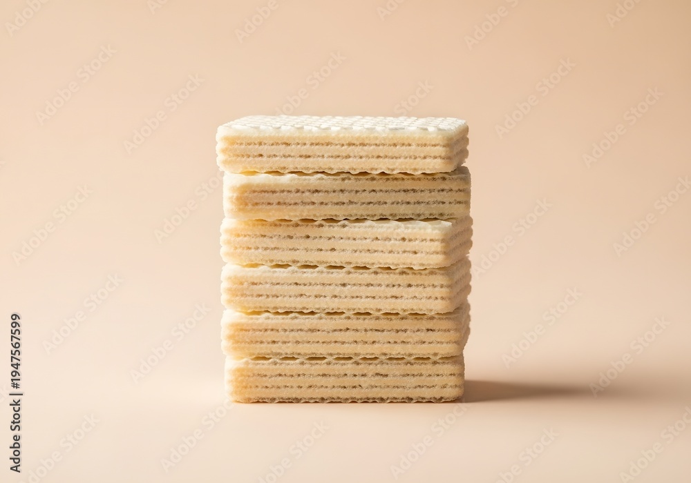 Fototapeta premium Stack of vanilla wafers