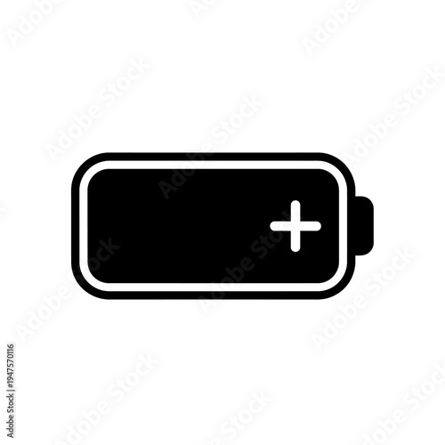 Battery icon with plus sign.