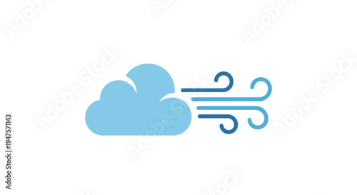 Weather Cloud Wind Storm Icon Symbol.