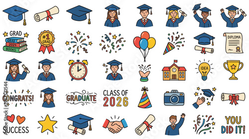 A collection of colorful pixel art icons