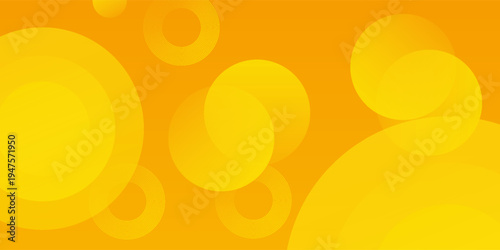 Abstract yellow background with overlapping circles. Great for lively modern light design simple