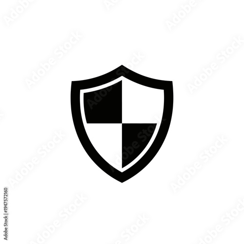 Black and white shield logo symbol. Free Download Black and white shield logo symbol. - GFXLoad