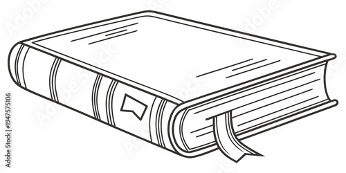 An old, leather-bound book with a ribbon bookmark, resting on a flat surface.