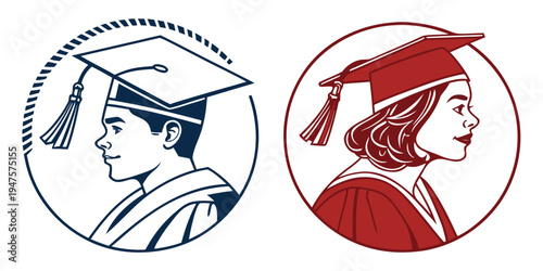 Graduation caps and gowns representing academic achievements and milestones