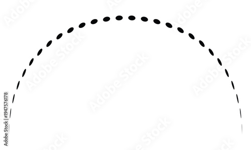 abstract simple black dot arch line design.