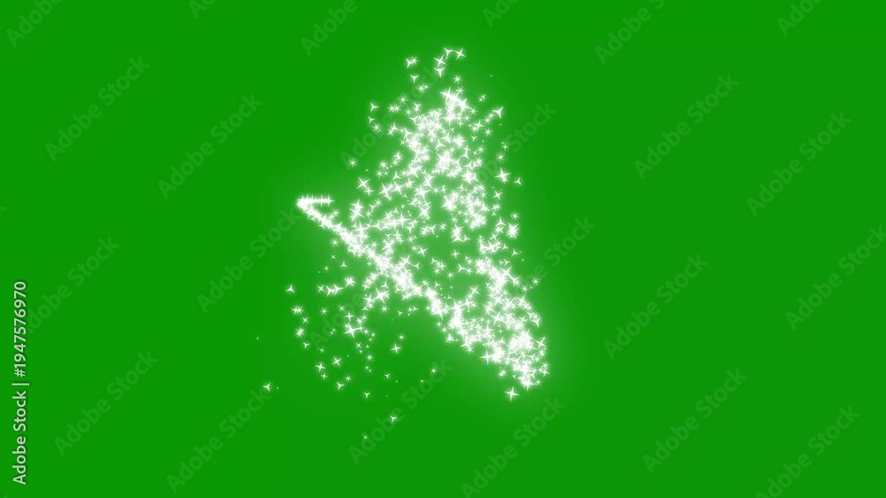 Enchanted Fairy Dust Trail Green Screen White glowing bokeh particles ...