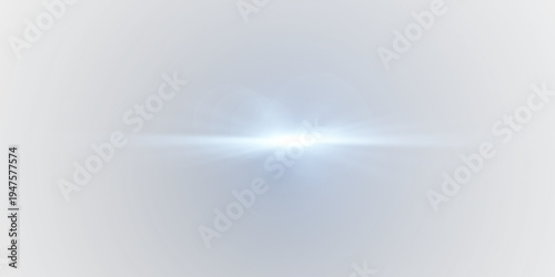 silver platinum anamorphic streak with electric blue glow, horizontal icy beam lens flare for sci-fi post-production