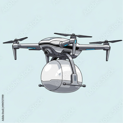 Drone with Camera Equipment for Aerial Photography.