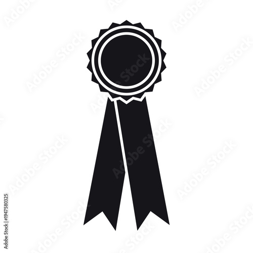 Vector flat rosette award isolated on white background