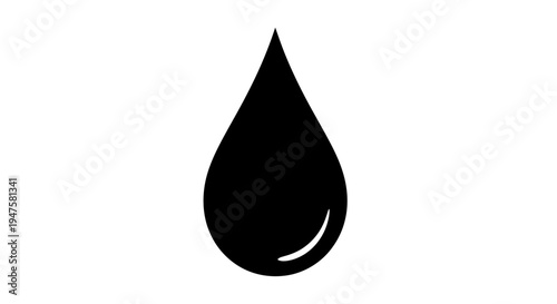 Black oil drop shape symbol.