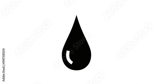 Black oil drop liquid closeup.