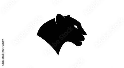 Black Panther Silhouette Profile View.