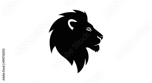 Black silhouette of a lion head.