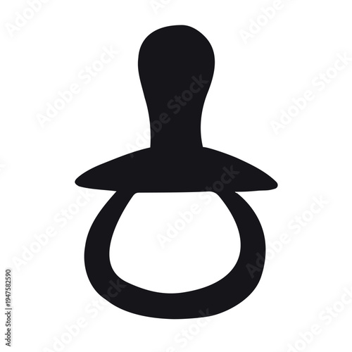 Vector hand drawn doodle sketch pacifier isolated on white background