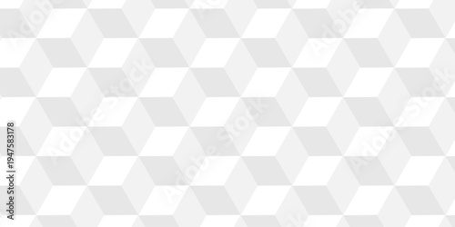 Vector structure box minimal white abstract cube. paper square wall texture. geometric tile hexagon mosaic wall grid wallpaper. minimal geometric block cube isometric mosaic background.