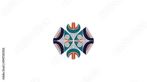 Colorful abstract face mask design.