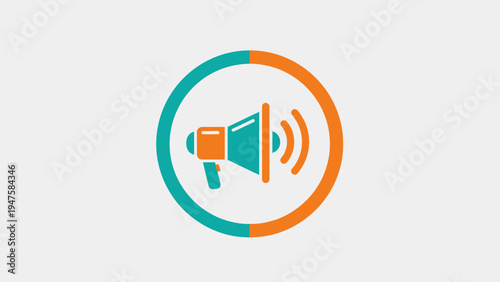 Megaphone icon for announcement and communication.