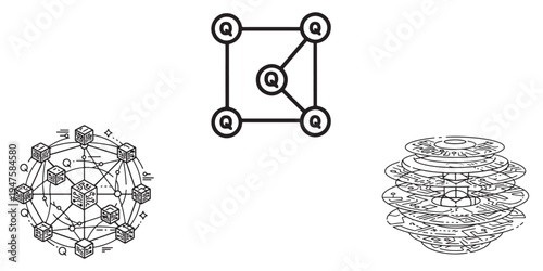 Abstract Quantum Computing and Network Structures Concepts