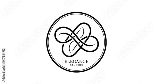 Elegance studio logo with knot design.
