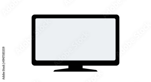 Computer monitor on a stand.