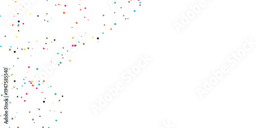 Vector Design Colorful star confetti on white background for celebration and party decoration