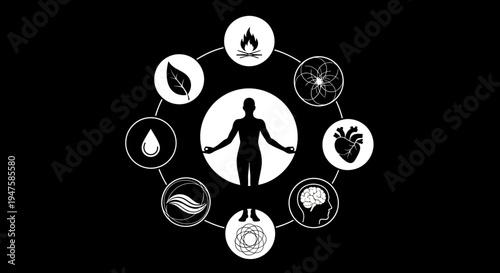 Human figure in wellness concept.