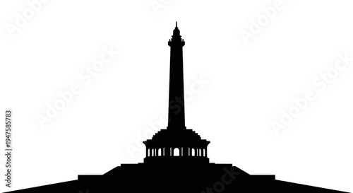 Monument with tall tower structure.
