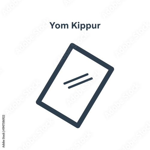 Symbol of Prayer Book for Yom Kippur vector illustration