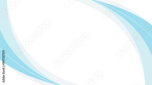 Minimalist soft blue and white pastel curve background, flat design wallpaper, use for web banner, template, cover, card, flyer, landing page, and more