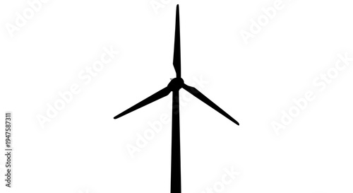 Wind turbine blades spinning in air.