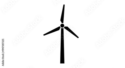 Wind turbine blade energy generator icon.