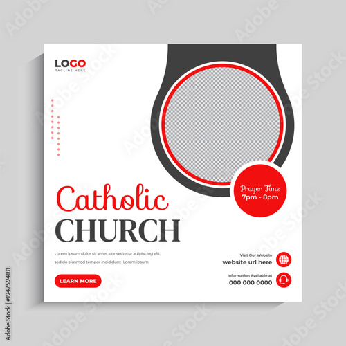 Catholic Church Social Media Instagram Post Banner Template