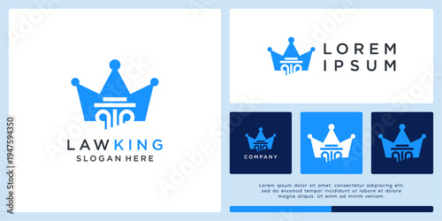 Law king logo design template